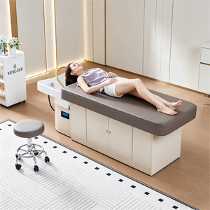 Mobilier de salon de beauté multifonction de luxe avec casier, table de massage et lit de shampoing pour <span class=keywords><strong>spa</strong></span> capillaire - Product Image 3