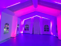 Tente de chapiteau gonflable portative commerciale grande tente de lumière LED d'événement de fête de mariage