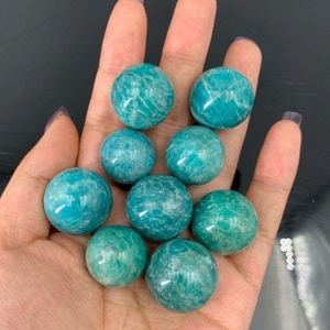 Venta al por Mayor <span class=keywords><strong>de</strong></span> Bolas <span class=keywords><strong>de</strong></span> Amazonita Pulida, Cristales Naturales, Piedras Curativas, Esferas Pequeñas para Colección, Joyería Ying Lai - Product Image 5