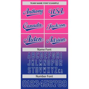 T-shirt de baseball personnalisé à dégradé de couleurs, nom et numéro d'équipe personnalisés, impression par sublimation, jersey de sport unisexe respirant - Product Image 5