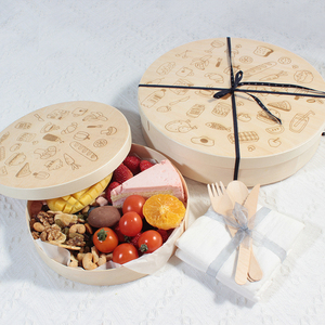 Fiambrera <span class=keywords><strong>de</strong></span> <span class=keywords><strong>madera</strong></span> redonda personalizada, caja <span class=keywords><strong>de</strong></span> regalo para queso Balsa, caja para dulces, frutas, microondas, caja <span class=keywords><strong>de</strong></span> embalaje <span class=keywords><strong>de</strong></span> <span class=keywords><strong>madera</strong></span> - Product Image 1