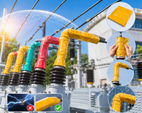 Cinta de Goma de Silicona Autofusible Reboil RB-A200 35kV |   Cinta Aislante Ignífuga de Alto Voltaje |   Empalme de Cable Impermeable