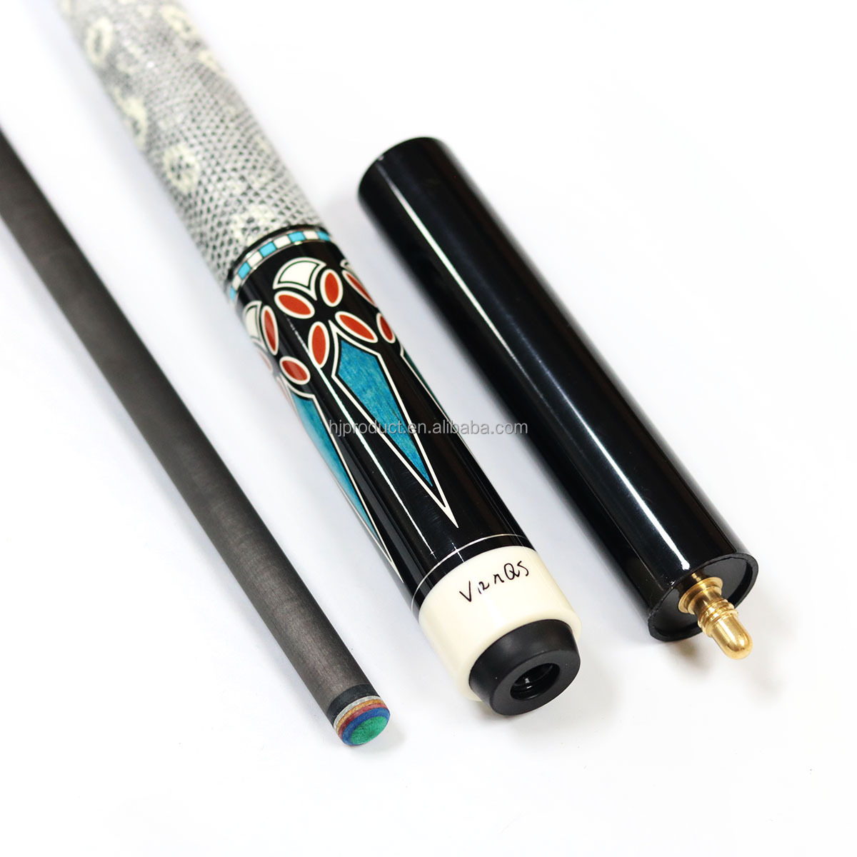 【ユニロック対応】1/2分割 ビリヤードキュー オレンジ×黒 炭素繊維シャフト ユニバーサル CS+ Hybrid シャフト ユニロック｜ビリヤード 通販