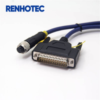 Cable M12 de 4 Pines Macho con Codificación D a DB9 RS485