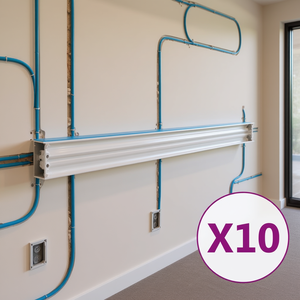 Canalina per cavi autoadesiva in PVC 0,4x0,4 pollici bianca per canaline portacavi X10 - Product Image 2