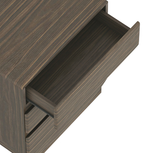 Nightstand In <b>Walnut</b> Wood Storage Unit For Bedroom Furniture - Product Image 5