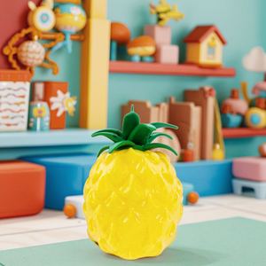 Juguete Antiestrés Creativo de Piña Grande con Textura TPR, Divertido para Apretar, para Niños y Niñas de 5 a 7 Años, de Rebote Lento - Product Image 4