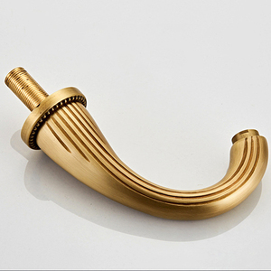 Robinet de lavabo double poignée en laiton doré, eau froide et chaude, 3 trous, style antique de luxe, pour salle de bain TZZJ-B-002 - Product Image 2
