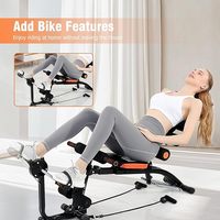 Meilleur banc d'entraînement abdominal réglable avec fixation pour les jambes, appareil de musculation à domicile pour abdominaux et levées de jambes