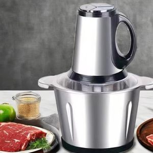 Picadora de Carne Grande de Acero Inoxidable de 3L para el Hogar, Picadoras de Carne Automáticas para Cocina, Máquina Rebanadora de Carne - Product Image 4