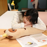 Coussin en peluche long et moelleux en forme de Capybara, Loutre, Éléphant, Chat, Chien pour Enfants et Adultes, Idéal pour Canapé, Lit, Repos et Décoration