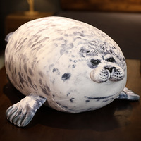 EN STOCK Peluche douce et mignonne en forme de phoque, coussin de sommeil, oreiller décoratif, jouet en peluche phoque