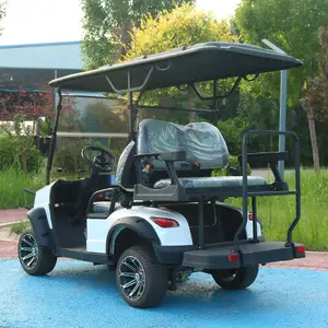 Sıcak satış 4 tekerlekli elektrikli servis otobüsü klasik CE onaylı elektrikli 4 kişilik Mini Golf arabası satılık