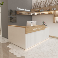 Comptoir de réception moderne personnalisable pour salon de beauté Table de caisse pour salon de coiffure Service à la clientèle