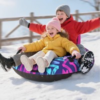 Tube de neige gonflable personnalisé avec housse en tissu semi-encadrée, tube de remorquage en PVC respectueux de l'environnement pour adultes, 4 pièces
