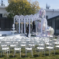 Chaise en bambou blanc de luxe, matériau PP durable, pour hôtel moderne, salle à manger, fête, mariage, événement, banquet, extérieur, chaise en plastique