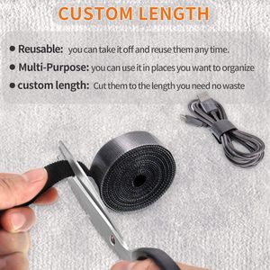 ربطات كابلات نايلون مزدوجة الجانب متعددة الوظائف خطاف من الخلف إلى الخلف بشريط لاصق حلقي لمطبخ الحمام - Product Image 4