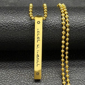 Nuevo DISEÑO <span class=keywords><strong>DE</strong></span> ACERO INOXIDABLE minimalista frase barra colgante collar al por mayor joyería <span class=keywords><strong>de</strong></span> moda personalizada collares para hombres y mujeres - Product Image 4