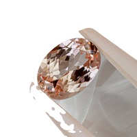 Batu Permata Oval Morgan Orange Corundum Sintetis Buatan Laboratorium, Dipoles, Berwarna-Warna Cerah - Langsung dari Pabrik Permata Buatan Wuzhou, Batu Lepas