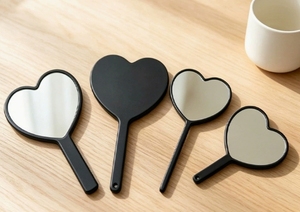Custom Handheld Cosmetic <b>Plastic</b> Mini Cute Travel Makeup <b>Mirrors</b> With Handle Valentine's Day Small for Girl Women Gifts - Product Image 4