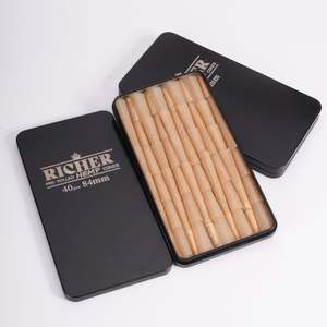 Branded 109 Unbleached Brown Pre <b>Roll</b> Cone <b>Papers</b> with <b>Paper</b> Tip Bulk Box 64 Piece Per Case - Product Image 6