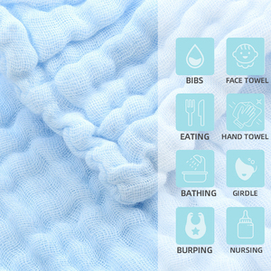 Chine 100% coton bébé serviette meilleur prix visage mousseline serviettes pour enfants plaine tissé salle de bain serviettes de nettoyage pour voyage - Product Image 5
