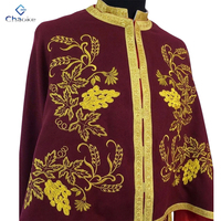Chasuble de Pasteur Faite à la Main en Polyester Mat de Haute Qualité, Broderie Religieuse, Robe Catholique Chrétienne avec Bande Dorée, Vêtement Liturgique