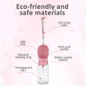 Üretici sızdırmaz Pet yavru besleme su şişeleri 350Ml 550Ml seyahat taşınabilir köpek içme suyu şişesi ile taşıma askısı - Product Image 4