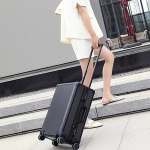 Carbon Fiber Trolley Case 20-Inch Aluminum <b>Frame</b> Business Carry-On Silent Wheels Unisex Luggage Travel Suitcase - Product Image 2