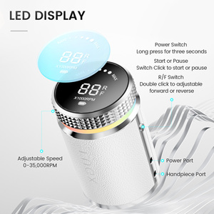 Portable Rechargeable <b>Nail</b> Drill Machine 35000 RPM Brushless Motor LED Display Waterproof Aluminum Alloy for Gel Acrylic <b>Nails</b> - Product Image 6