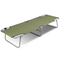 Chaise de camping pliable moderne avec cadre en acier, lit de repos, capacité de 120-150 kg, facile à transporter pour la chambre et le parc