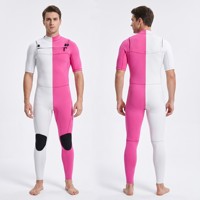 Combinaisons de plongée en néoprène respirant de couleur personnalisée pour adultes avec fermeture éclair avant et manches courtes pour le surf