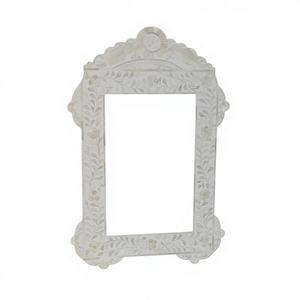 Cadre de miroir fait main de bonne qualité, finition en os incrusté, taille personnalisée, design moderne, décoration maison et jardin, écologique - Product Image 1