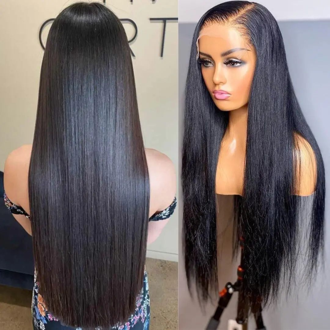 13x4 HD Lace Front Wig Human Hair,Raw Indian Hair Wigs From India Wholesale Vendor,Bone Straight Human Hair Wigs For Black Women