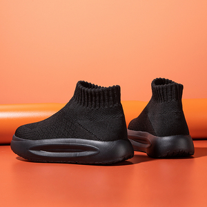 <span class=keywords><strong>Zapatillas</strong></span> deportivas personalizadas para niños y <span class=keywords><strong>niñas</strong></span>, zapatos de calcetín a la moda, informales, para caminar y correr, color negro - Product Image 5