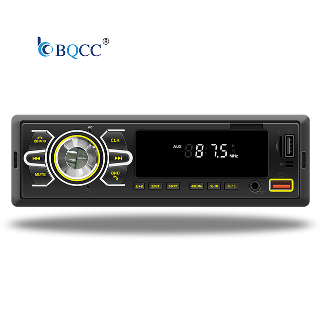 BQCC Car MP3 Player Voice Assistant LED Display Stereo Support APP Positioning to Find Car Miswiring Protection 1DIN Car Radio Android Car Radio