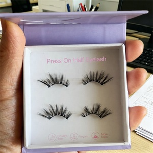 3D Effect Natural False <strong>Eyelashes</strong> Daily Wear Press on Multipack Lightweight Full Strip Lashes Pre-Glued <strong>Half</strong> <strong>Eyelash</strong> - Product Image 2