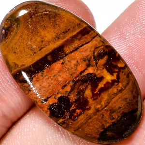 Paire de cabochons en jaspe australien, taille ovale unique, poli, cristal naturel de qualité supérieure, pierre précieuse en vrac pour bagues et pendentifs - Product Image 3