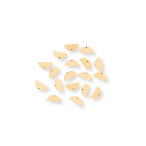 Plaque en bois semi-circulaire ILAN 20x10mm 18 pièces Accessoire artisanal - Product Image 1