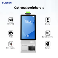 Terminal de paiement tout-en-un SUNTEK personnalisé, Android 14/Windows 10, kiosque en libre-service (modèle SK5), écran tactile, sans fil, multi-support