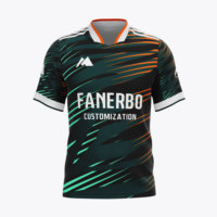 Pabrik Pemasok Pakaian Olahraga Berkualitas Tinggi OEM Kustom Jersey Sepak Bola Lengan Pendek Bernapas dengan Teknologi Heat-Transfer Set Kaos Sepak Bola