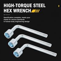 Clé hexagonale en L de 8-14 mm en acier au carbone, qualité DIY, OEM, pour réparation mécanique