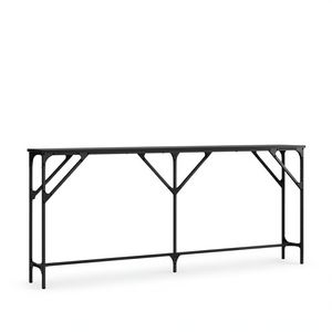 Mesa de consola 70,9 "x 9,1" x 29,5 "Madera de ingeniería negra - Product Image 1