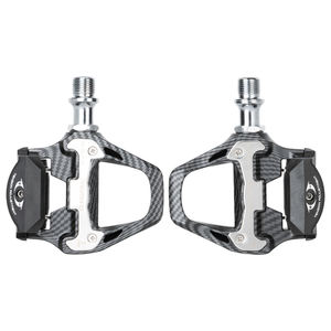Pédale de vélo autobloquante avec cales en nylon couleur carbone, roulements étanches en Cr-Mo, pièces de pédale gratuites pour <span class=keywords><strong>le</strong></span> cyclisme sur route - Product Image 2