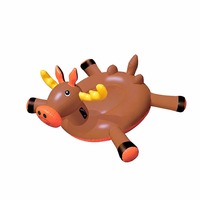Bouée gonflable en PVC en forme de taureau pour piscine, jouet aquatique pour adultes et enfants