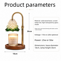 Lampe chauffe-bougie électrique réglable avec minuterie et variateur d'intensité pour sapin de Noël, vente en gros
