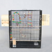 Grande cage à oiseaux en fil d'acier à faible teneur en carbone électroplaqué et épaissi pour perroquets de villa, tourtereaux et agapornis – Cage d'élevage et d'accouplement