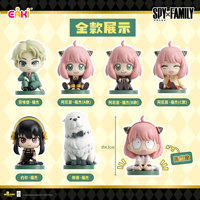 Figurine EAKI Frozen Spy X Family Blind Box Sit Series Marchandise d'anime en plastique à collectionner
