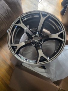 ล้อฟอร์จ JIUHU 5x114.3 5x112 5x120 สำหรับ 350z 370z สีเงินโครเมียม Nismo V1 รุ่น G37 Q50 - Product Image 5