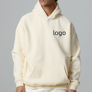 100% Cotton Heavyweight Custom Logo Printed Oversized Hoodie & Sweatshirt for Men Embroidered Terry Fabric Hoodie